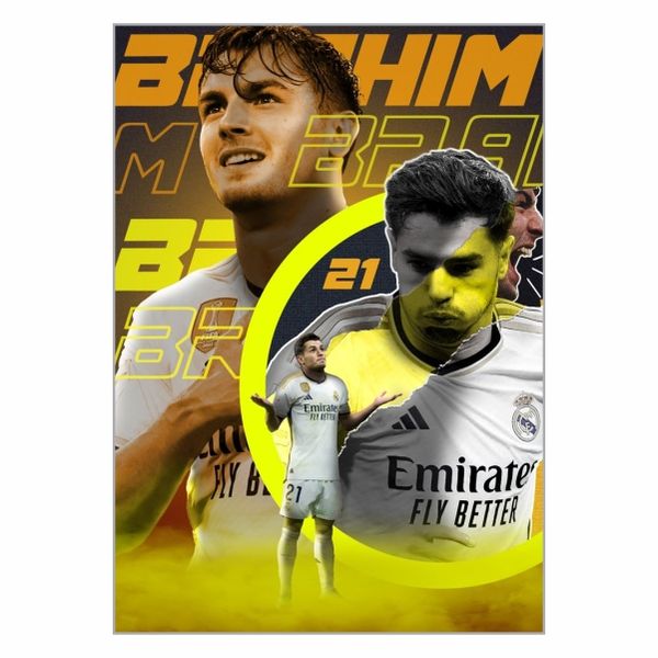 Brahim Diaz Yellow Poster - A1