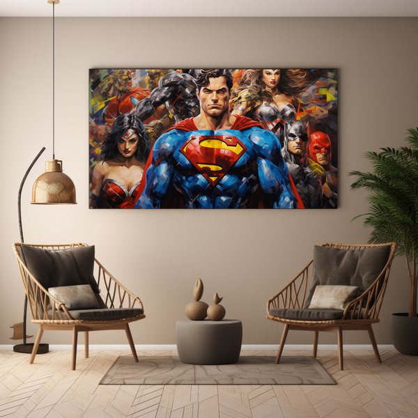 Canvas Wall Art - Comic Book Heroes - BK0152