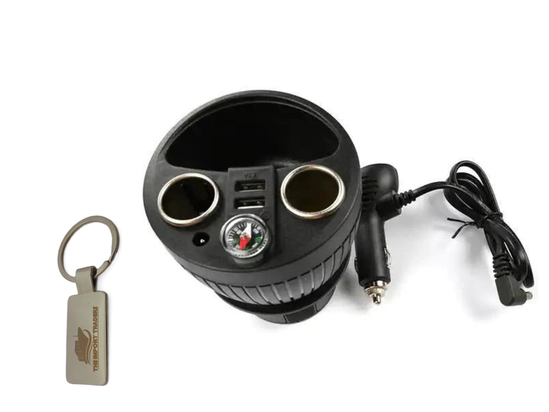 Multifunction Car Phone Charger Lighter Socket With TIT Keychain