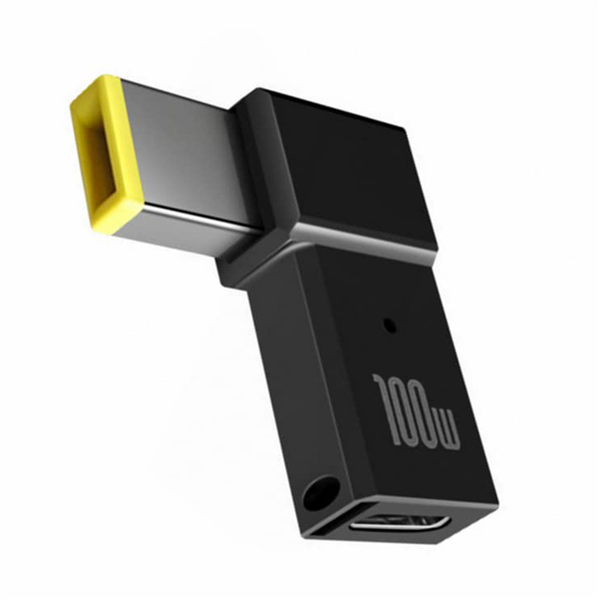 100W Usb Type C Female To Square Pd Plug Converter Usb-C for Thinkpad