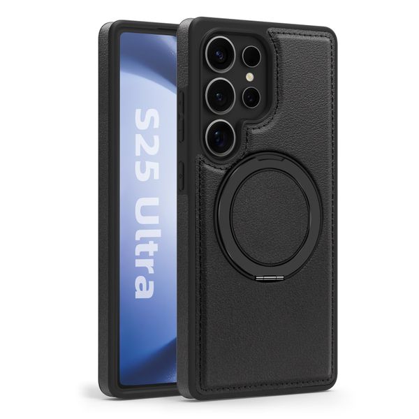 PU Leather Kickstand Phone Case Compatible With Samsung S25 Ultra