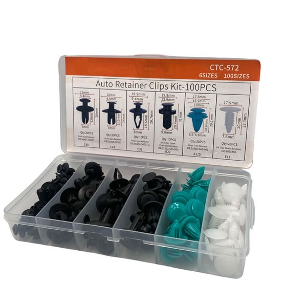 100 Pieces Auto Retainer Clips Kit