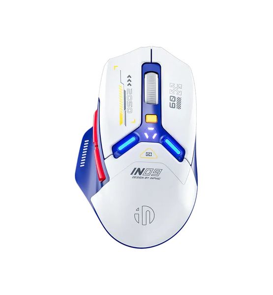 INPHIC Wired Bluetooth5.0 and 2.4GHz Rechargeable Mouse with Adjustable DPI