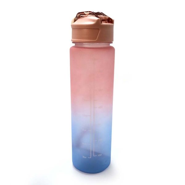 Motivational Time Marker Water Bottle - Two Tone Flip Cap - 750ml