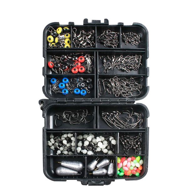 177 Piece Fishing Accessories Kit Jig Hooks Fishing Sinker Tackle Set