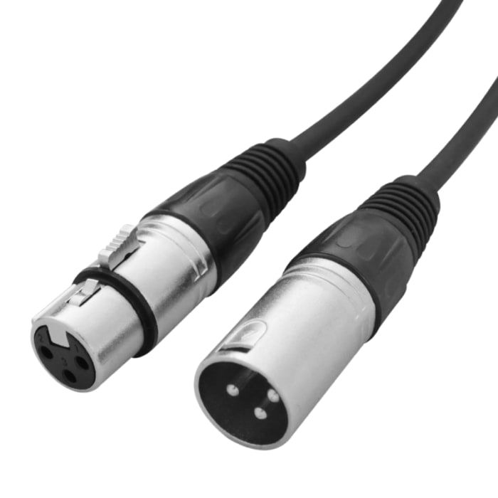 Talent MCB20 Microphone Cable XLR Female to XLR Male Black with