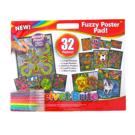 Fuzzy Poster Pad - 32 Posters