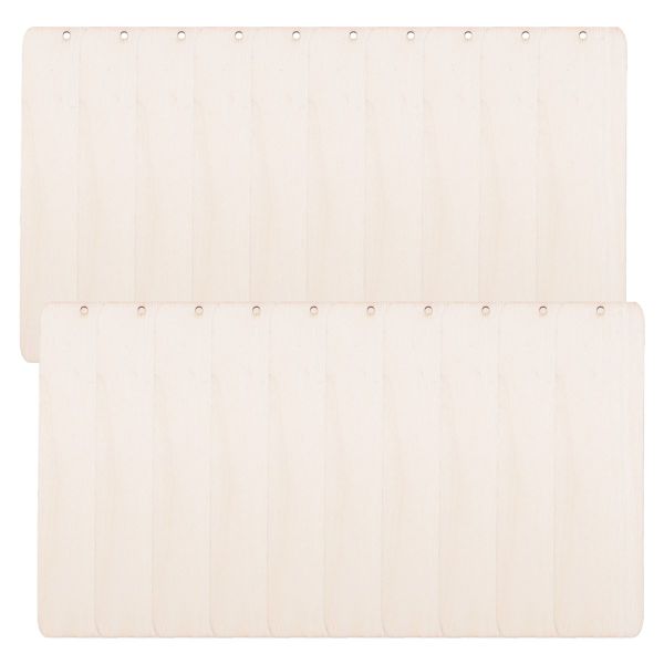 100Pcs Wooden Diy Bookmark Blank Bookmarks With Ropes Wooden