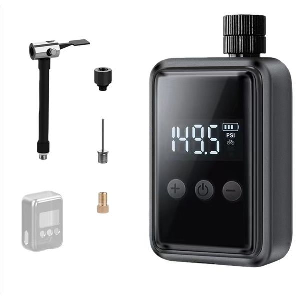 Bike Pump Portable Air Compressor, 130 PSI Mini Bike Tire Pump With Gauge