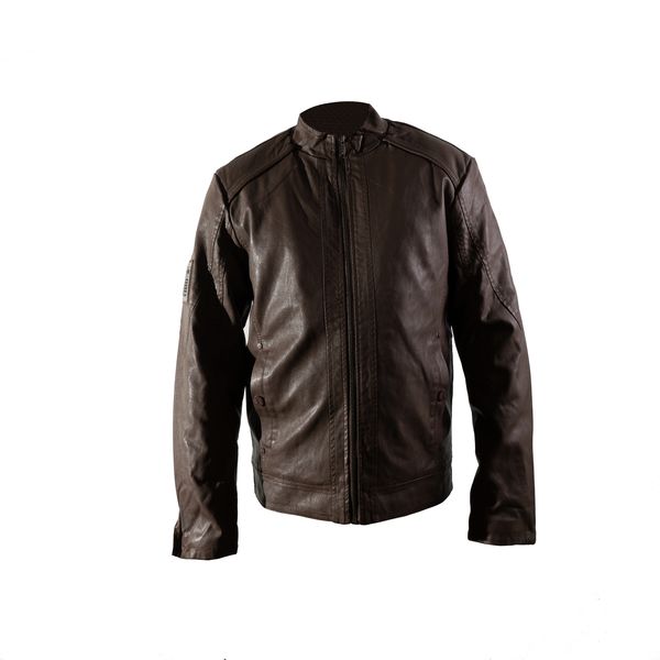 CROSSHATCH BL - Men's Affinity Faux Leather jacket with quilted lining