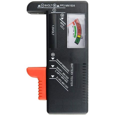 D, C, AAA, AA 9-Volt Battery Tester