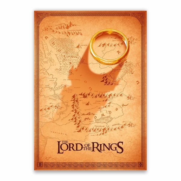 lord of the rings map poster
