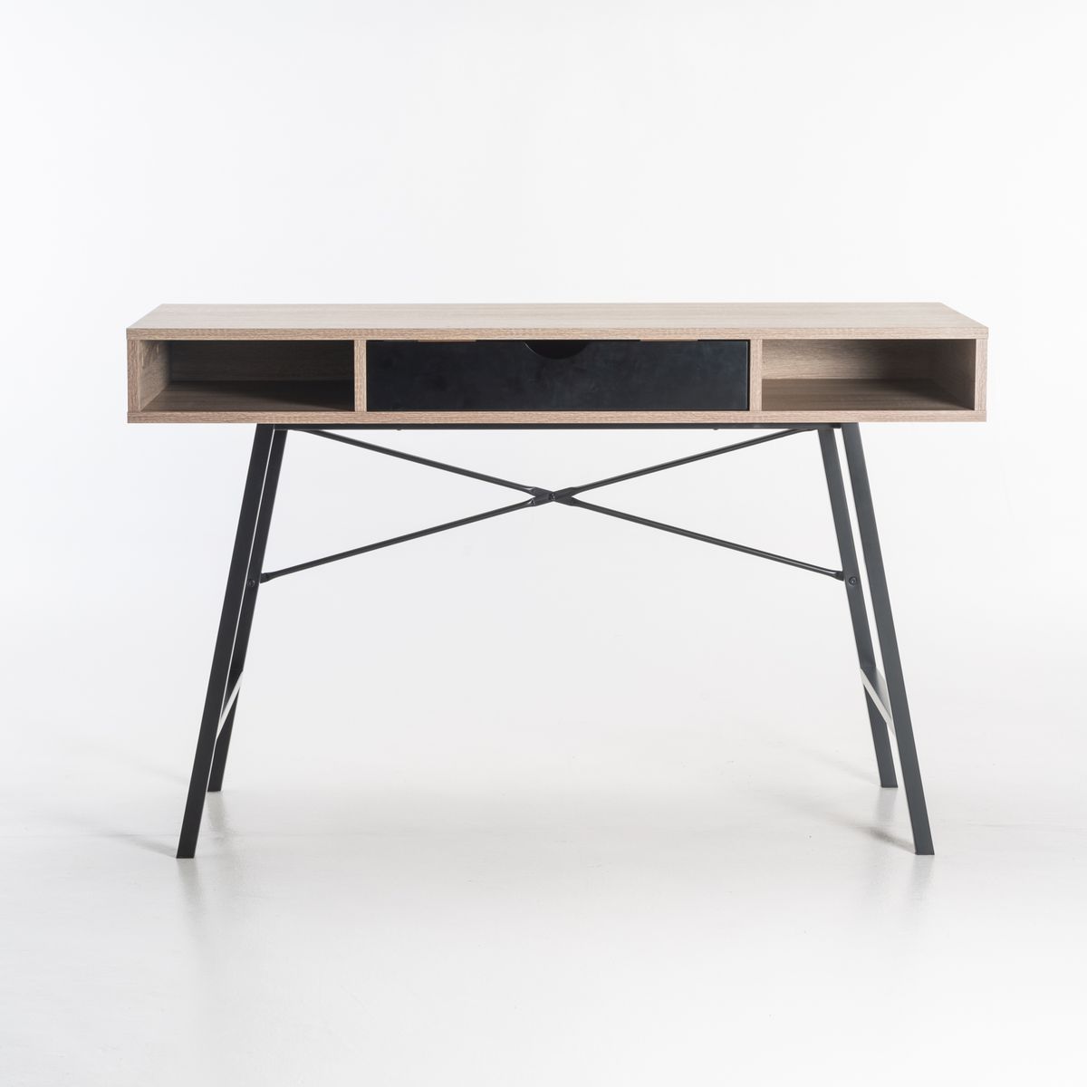 Luca 120cm Desk Oak/black Shop Today. Get it Tomorrow!