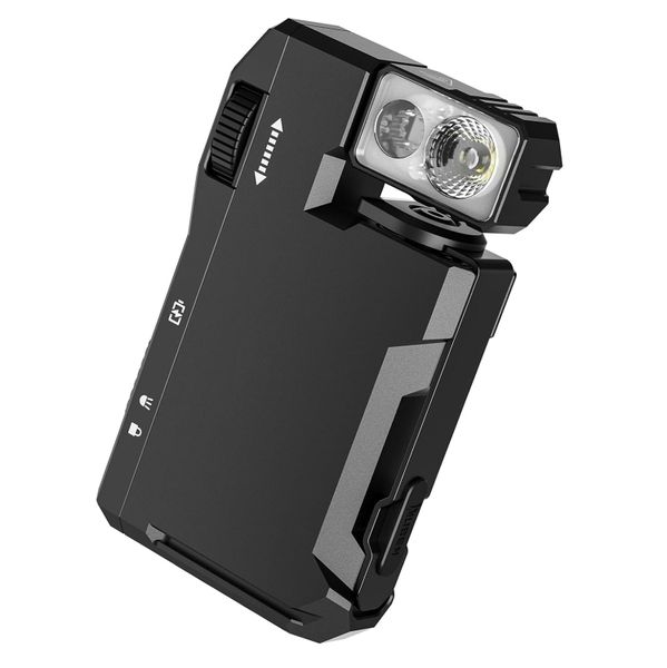QYNIAL Rechargeable EDC Flashlight - 400 Lumens Dual Light Sources