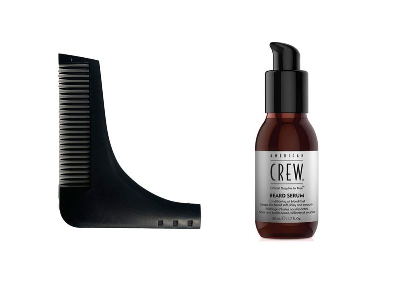 American Crew Beard Serum 50ml &amp; Beard styling+shaping Comb