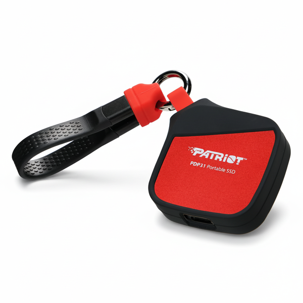 Patriot 500GB Type-C Portable SSD - Lightweight Red &amp; Black