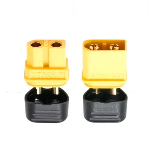 Pair of XT60H Bullet Connectors - Gold-Plated, High-Quality