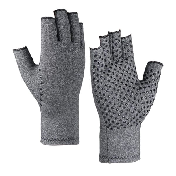 One Pairs Arthritis Compression Gloves Fingerless Gloves for Women Men