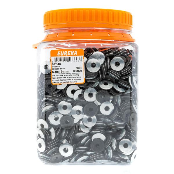 EUREKA Bonded Washer EPDM 6 x 19mm Q:2000 BP348