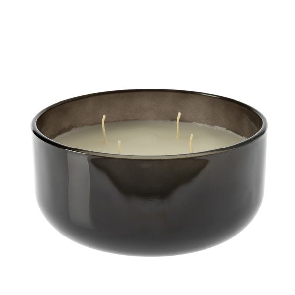 George &amp; Mason -Essence Round Glass Candle - Black - Patchouli
