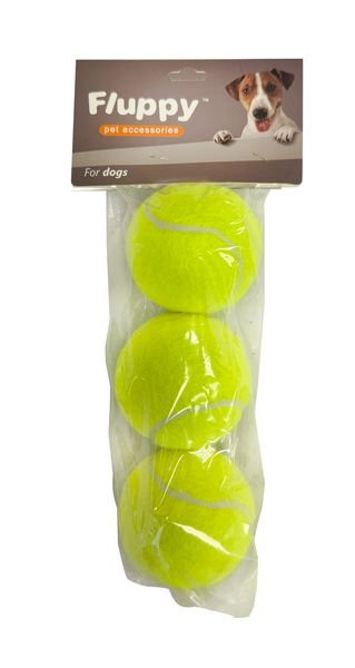 Fluppy 3pcs Tennis Balls Pet Toy