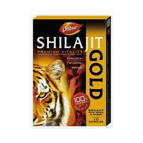 Shilajit Premium Capsules with Gold &amp; Saffron - 10 Pack