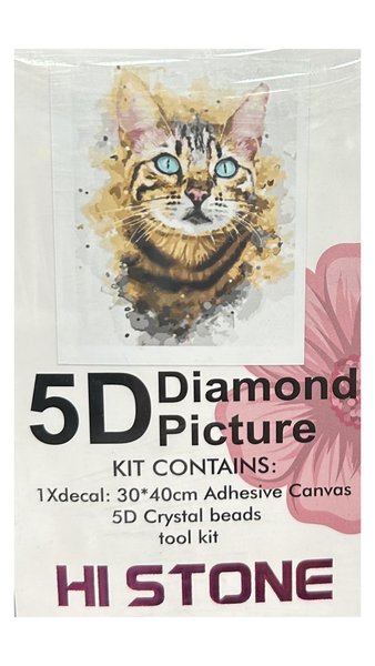 Blue Eye Kitty Cat 5D Diiamond Dot