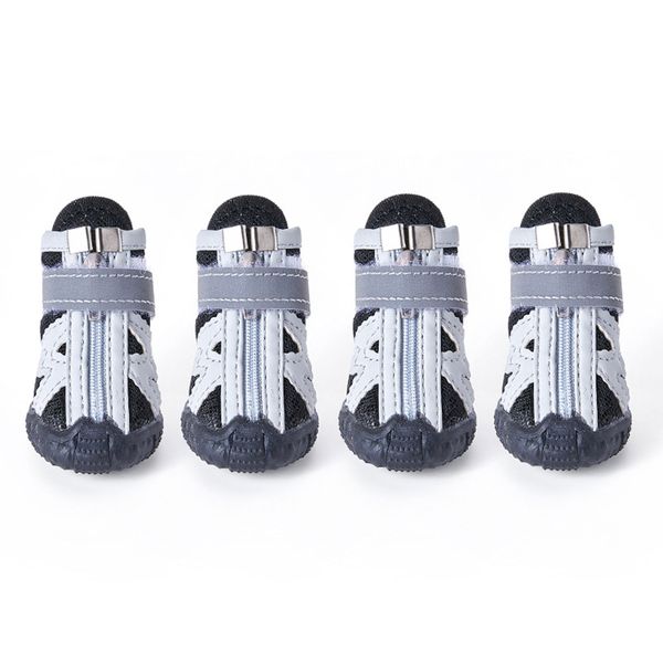 4 Piece Pet Dog Shoes Breathable Mesh Soft Sole Dog Boots