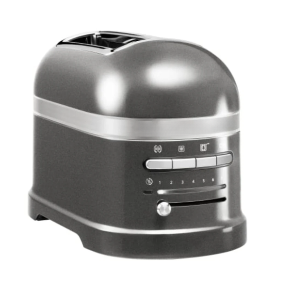Grey Adjustable Temperature 2 Slice Toaster