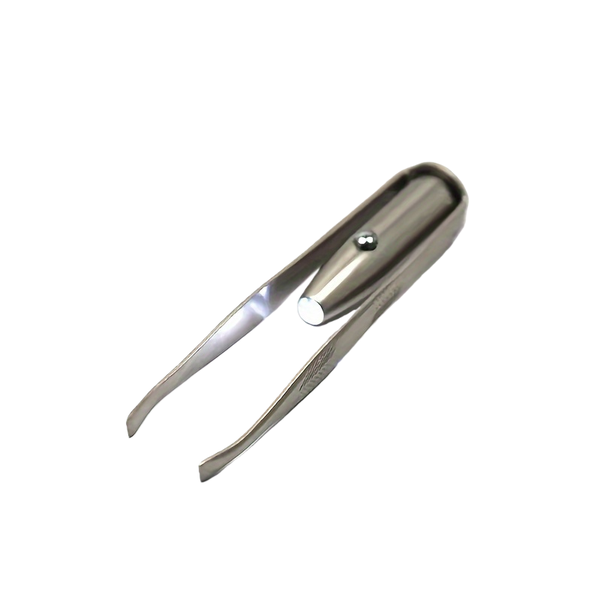 Stainless Steel LED Light Portable Eyebrow Tweezer