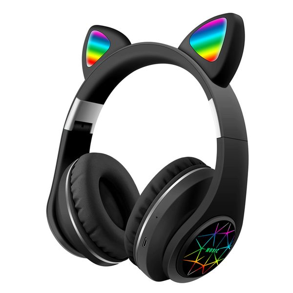 AFR HZ-BT630 Foldable Cat Ear LED Light Up Wireless Headphone Headset