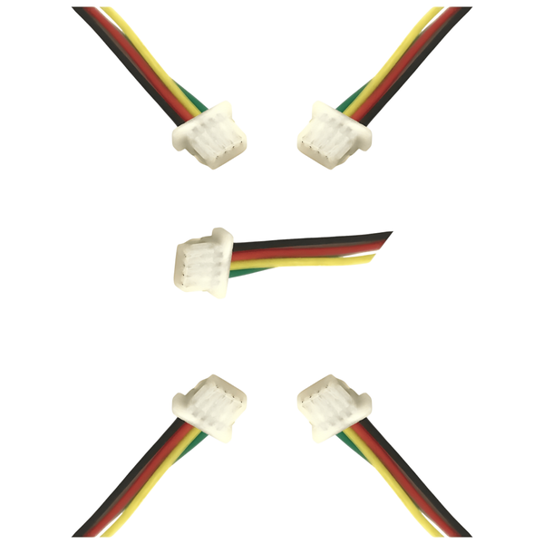 HKD 4-Pin JST-SH1 Female Connector Cable 1mm Pitch - Pack of 5