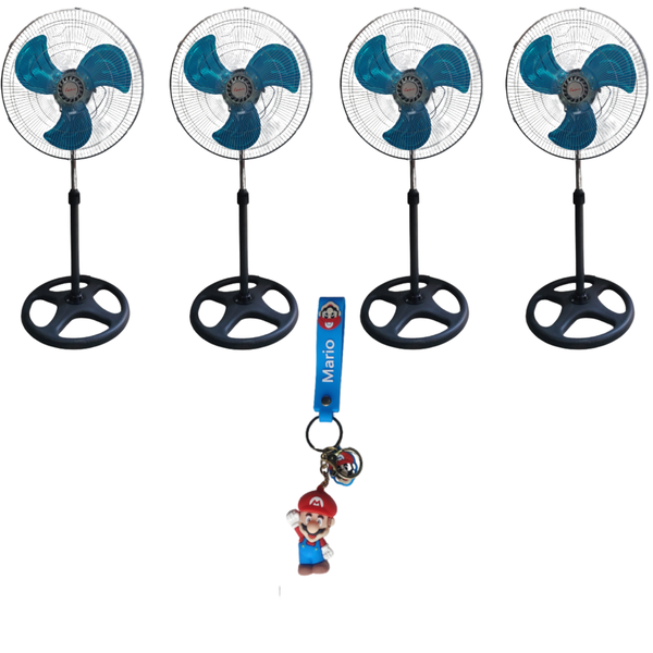 Fan Standing 18 Inch Steel Blade Fan Of Four With Free Key Ring