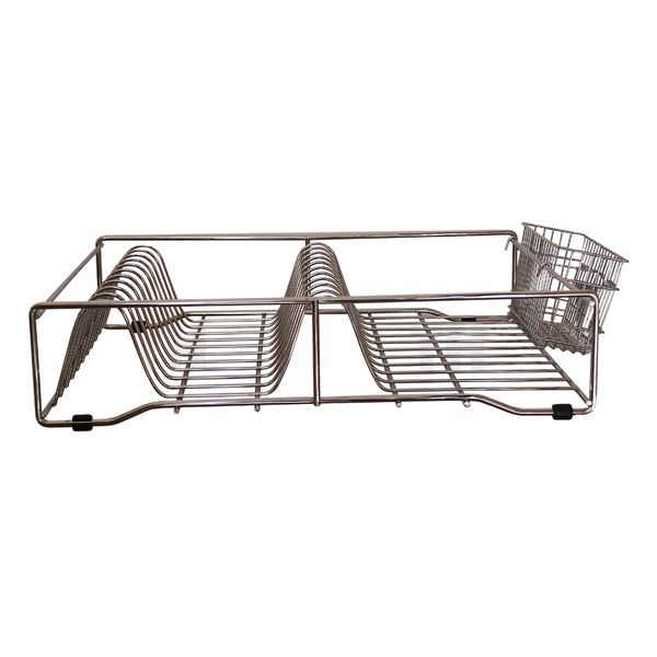 Totally Home Chrome Dish Rack with Cutlery Holder