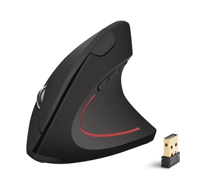 Rechargeable Wireless Ergonomic Vertical Mouse - Optical 2.4GHz