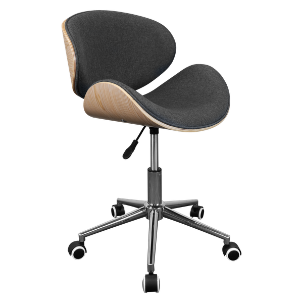Everfurn Amos Mid Back PU Leather Office Chair - Black