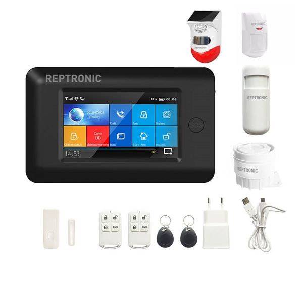 Reptronic Combo DIY Wireless Security Alarm with PIR Sensors RTTA03-2-Black