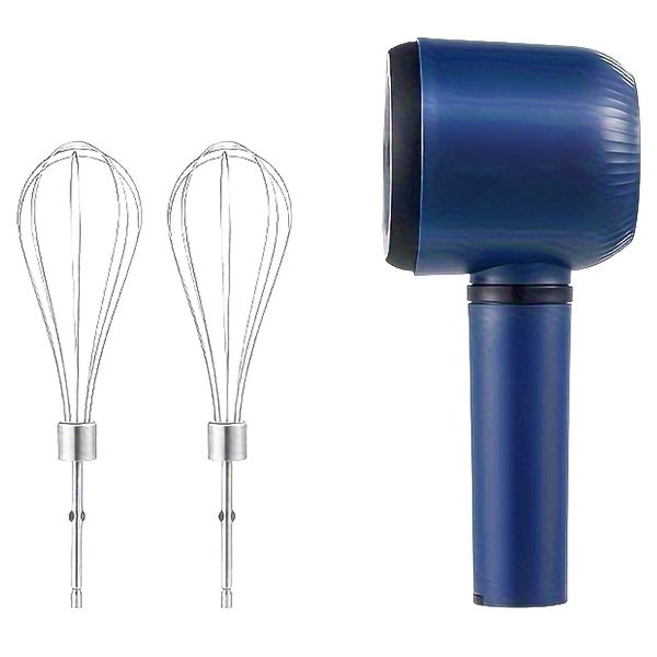 Blue Dual Beater Hand Mixer With 3 Speeds And LED Light Indicator
