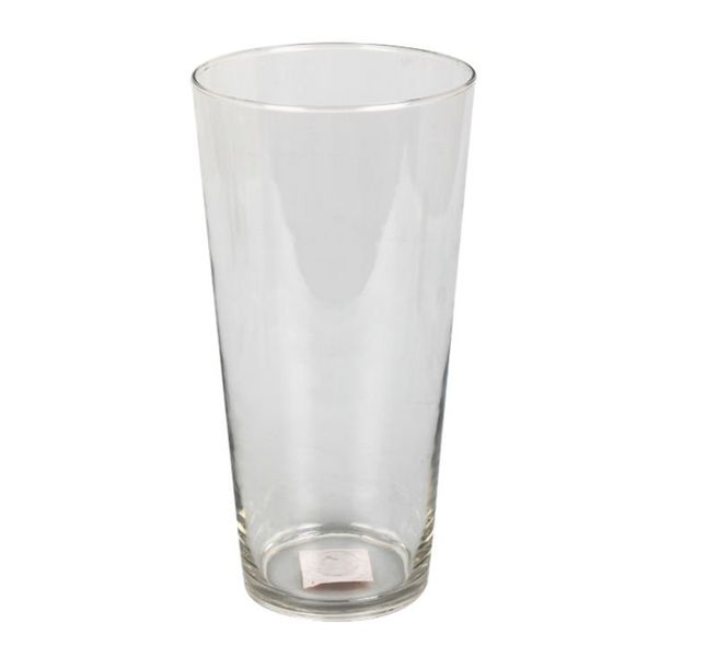 Vase - Glass - Florist - Home Decor - Household - Tapered - Clear - 30cm
