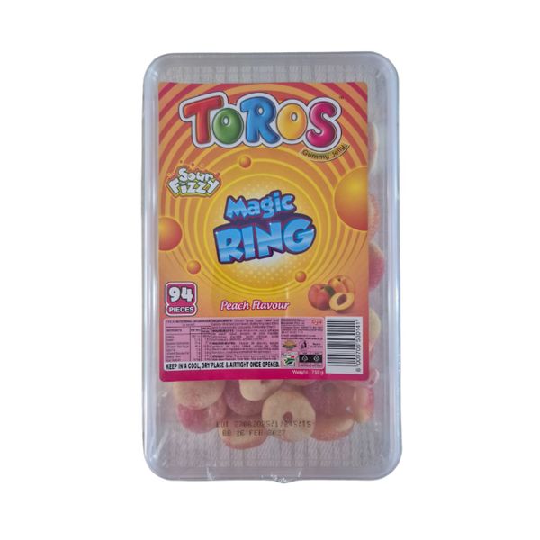 Toros Sour Fizzy Peach Flavour Magic Rings