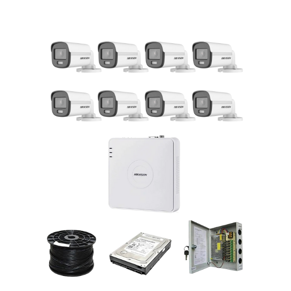 Hikvision 8ch Turbo HD ColorVu 20m Kit