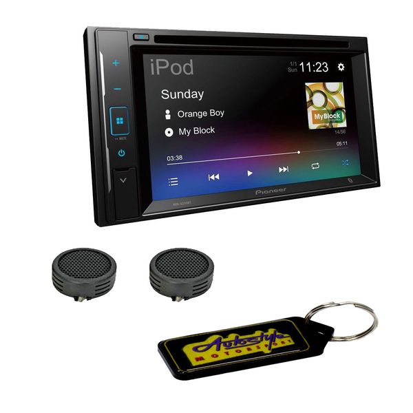 Pioneer AVH-A245BT 6.2" Multimedia AV Receiver &amp; Evo Tweeters &amp; Keyring