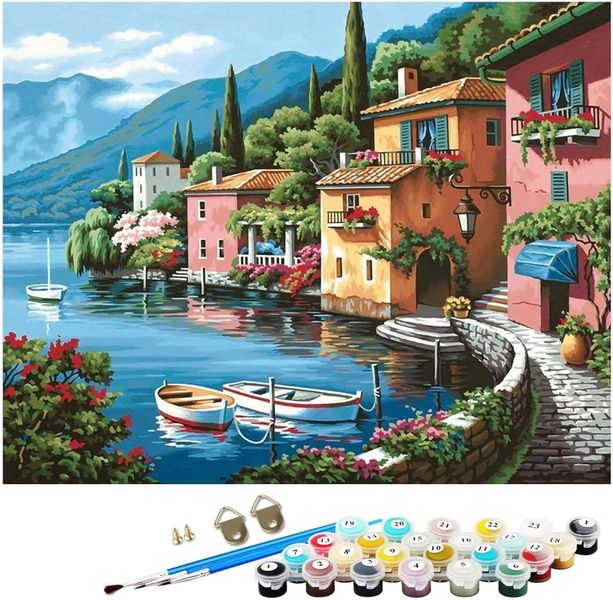 Sulfar Painting by Number Kits for Adult, DIY Canvas Oil Painting Kit