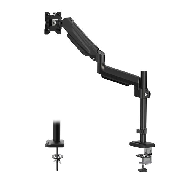 Bontec Single Monitor Mount 34" Gas Spring Arm Pole Stand Max Height 635mm