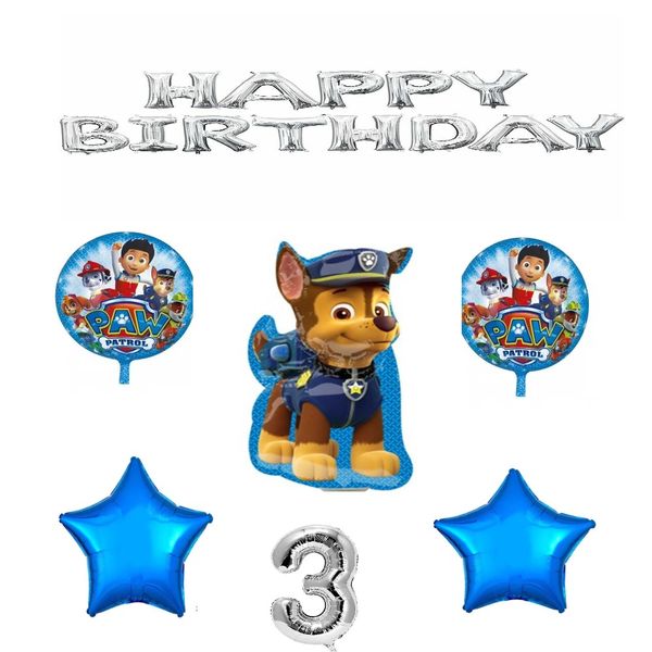 Paw Patrol Balloon Set 3 Year Chase