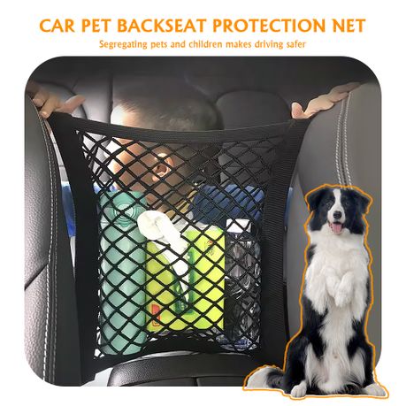 Universal Pet Travel Elastic Mesh Car Pet Rear Seat Barrier Net Daily Sale Shop