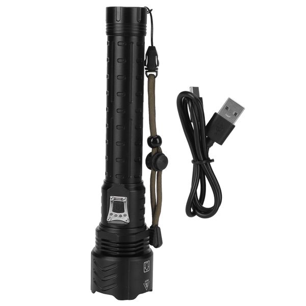 XHP90 Telescopic Zoom Waterproof USB - Charging Flashlight