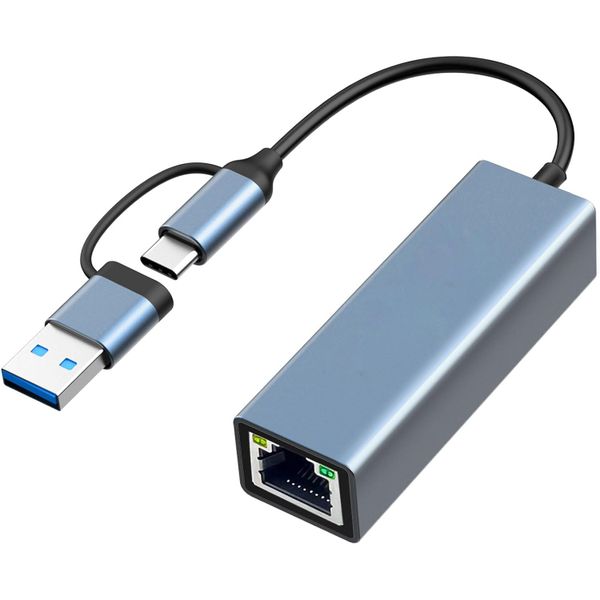 USB 3.0 Ethernet Adapter Type C to RJ45 Gigabit 1000 Mbps Wired Network