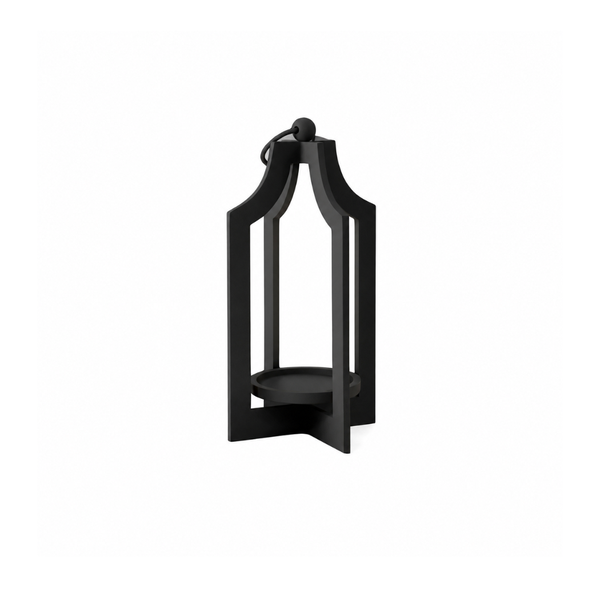 33.66cm Small Gold Decorative Lantern Candle Holder - Indoor &amp; Outdoor