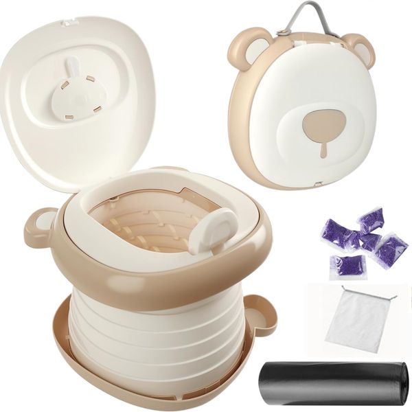 Baby Foldable Emergency Toilet Potty For Toddler With Bag &amp; Absorbent Sand